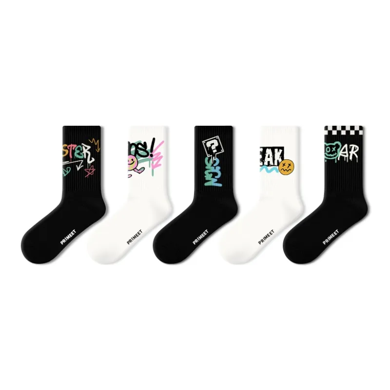 Primeet Mid Calf Socks Women's 5 Pack-7