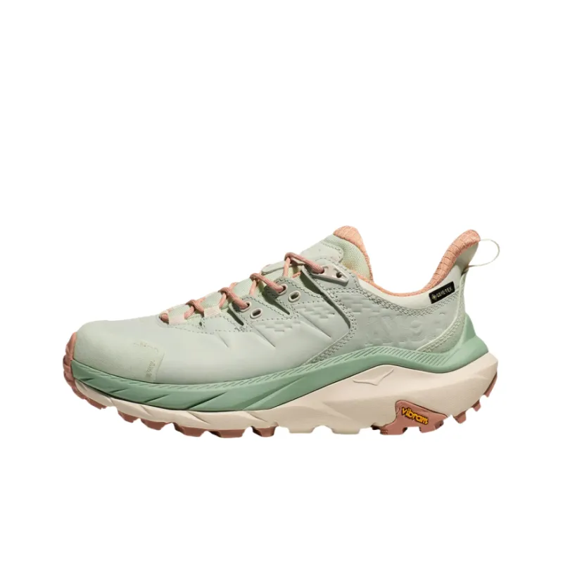 HOKA ONE ONE Kaha 2 Waterproof Balance Low Top Running Shoes Unisex Green Orange Color-0