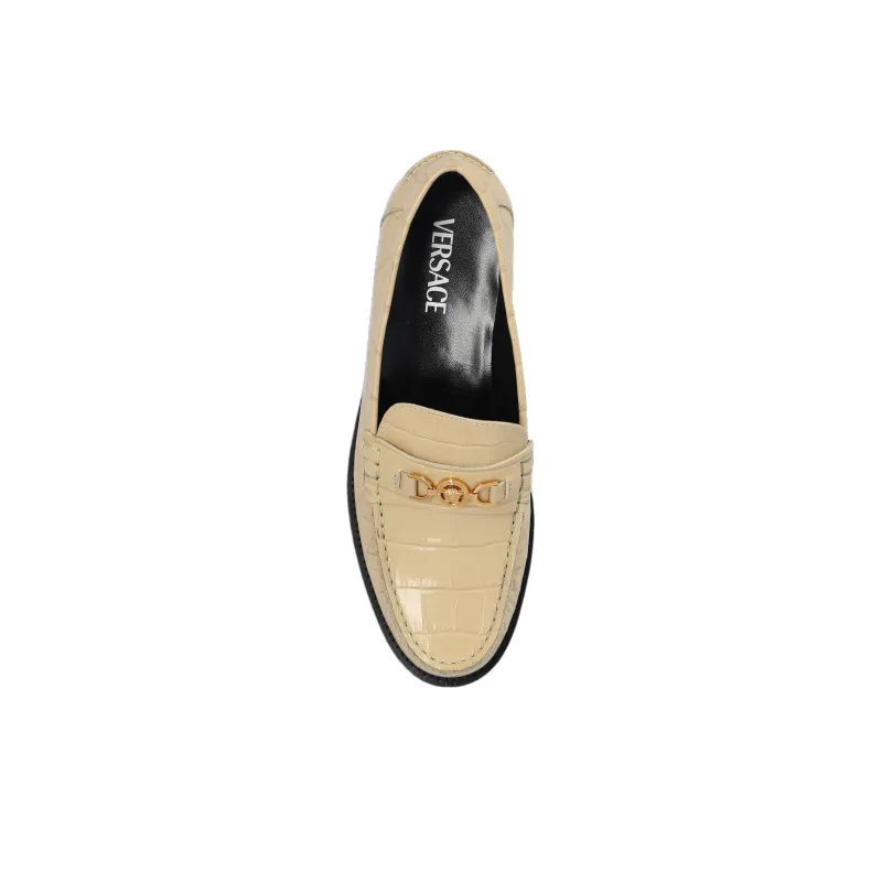 VERSACE Medusa '95 Crocodile-embossed Loafers-4