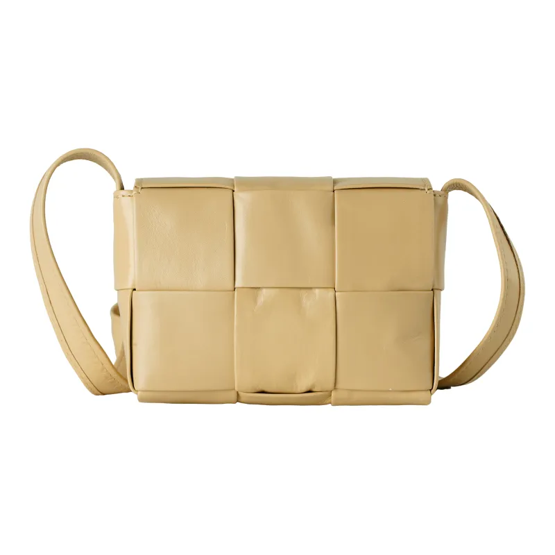 Bottega Veneta Candy Cassette Intreccio Crossbody Bag Mini Porridge-4