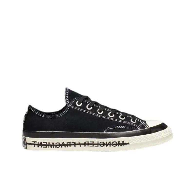 Converse X Fragment Design x Moncler Fraylor III Low-Top Stylish Skateboarding Shoes Men's Black-1