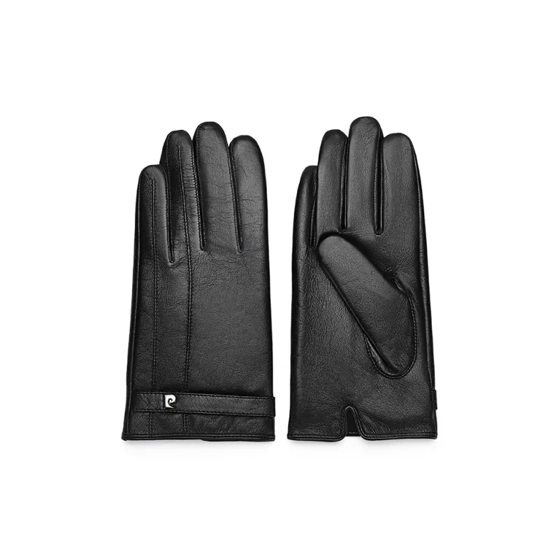 PIERRE CARDIN Sheepskin Gloves Men's Black-2