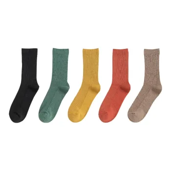 MIIOW Mid Calf Socks Women's 5 Pack