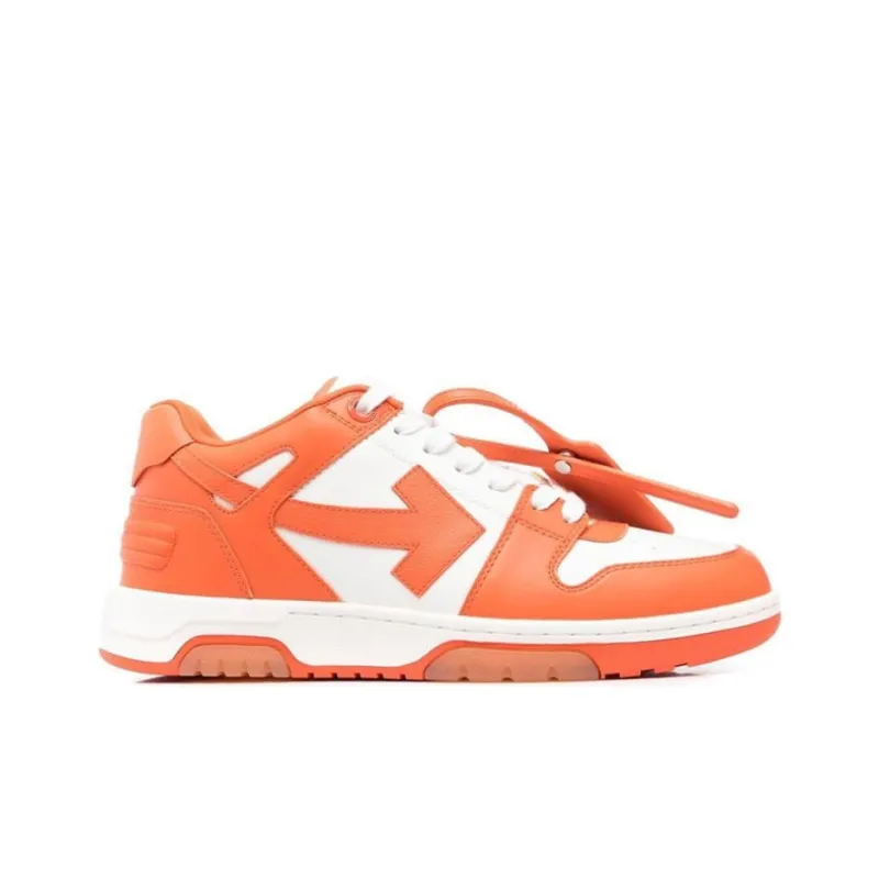 OFF WHITE Out Of Office Ooo Low Tops White Orange-1
