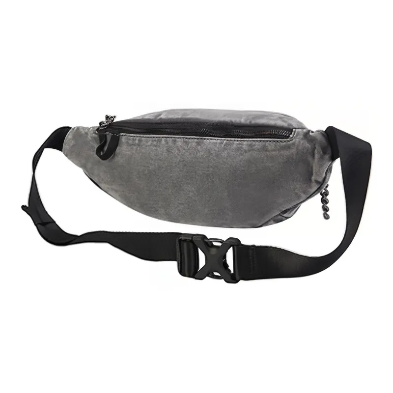 LiNing Back To The Future Co branded Collection Fabric Crossbody Bag Shoulder Bag Fanny Pack Regular Unisex Gray-1