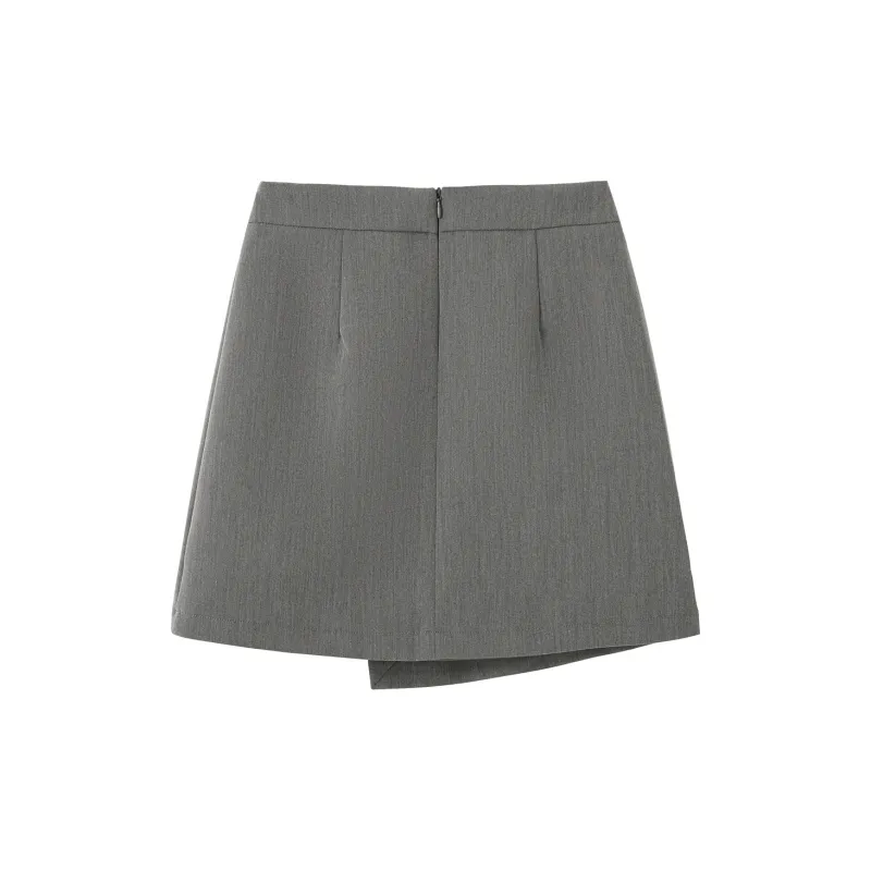 0571 Family Casual Short Skirts Women's Gray-1