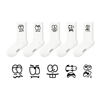 Primeet Mid Calf Socks Unisex 5 Pack