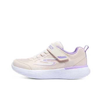 Skechers Go Run 400 V2 Anti Slip Wear Resistant Low Top Kids Lifestyle Shoes Beige Purple Teenagers