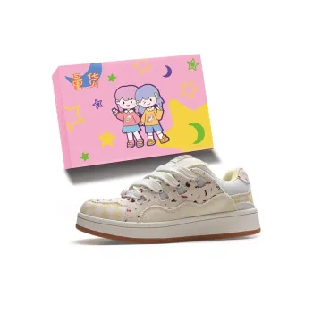 LIANGHUO Slip Resistant Cushioning Abrasion Resistant Low Top Skateboard Shoes Women's Cranberry