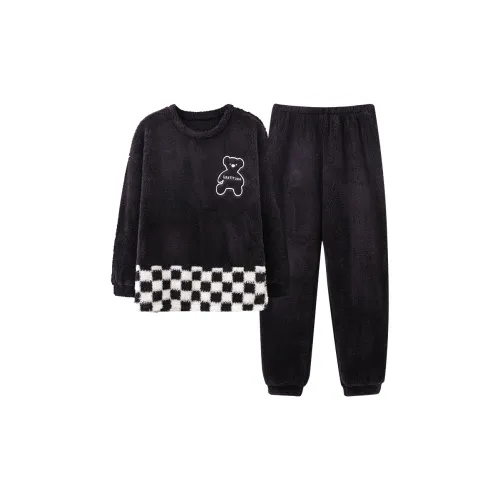 Lanza Pajama Set Women's Black White