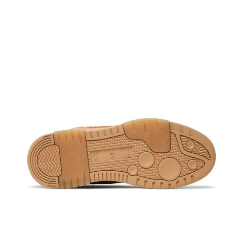 OFF WHITE Out Of Office Ooo Low Tops Camel Blue Wool-4