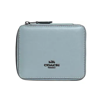 COACH Jewelry Bo Smooth Leather Jewelry Boxes Storage Bags Makeup Cases Women's Blue