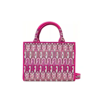 Furla Opportunity Fabric Tote Bag Shopping Bag Shoulder Bag Crossbody Bag Handbag Small Size Women's Pink