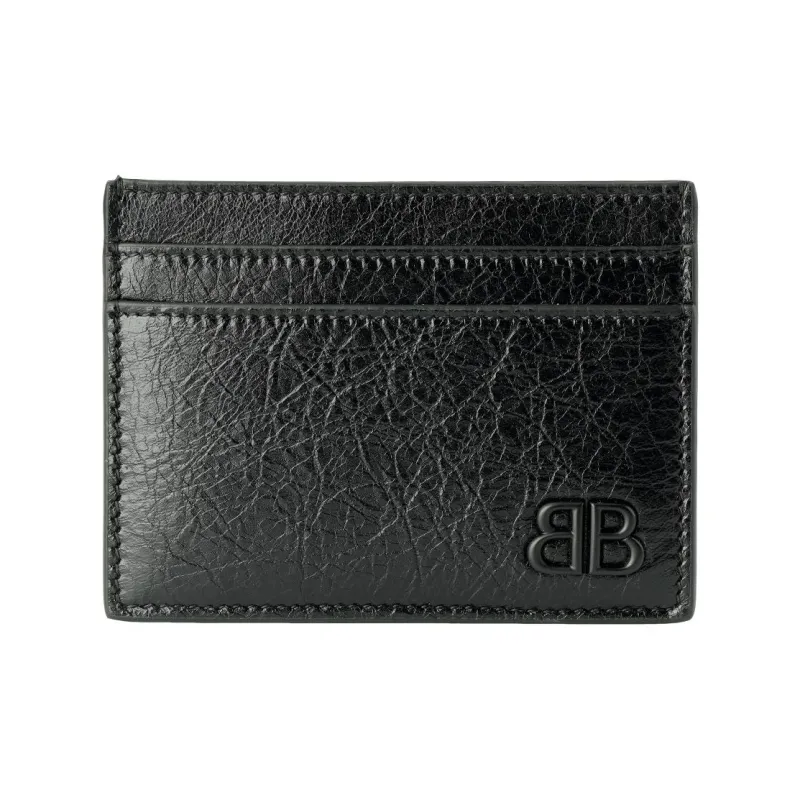 Balenciaga Mens Monaco Card Holder Black-1