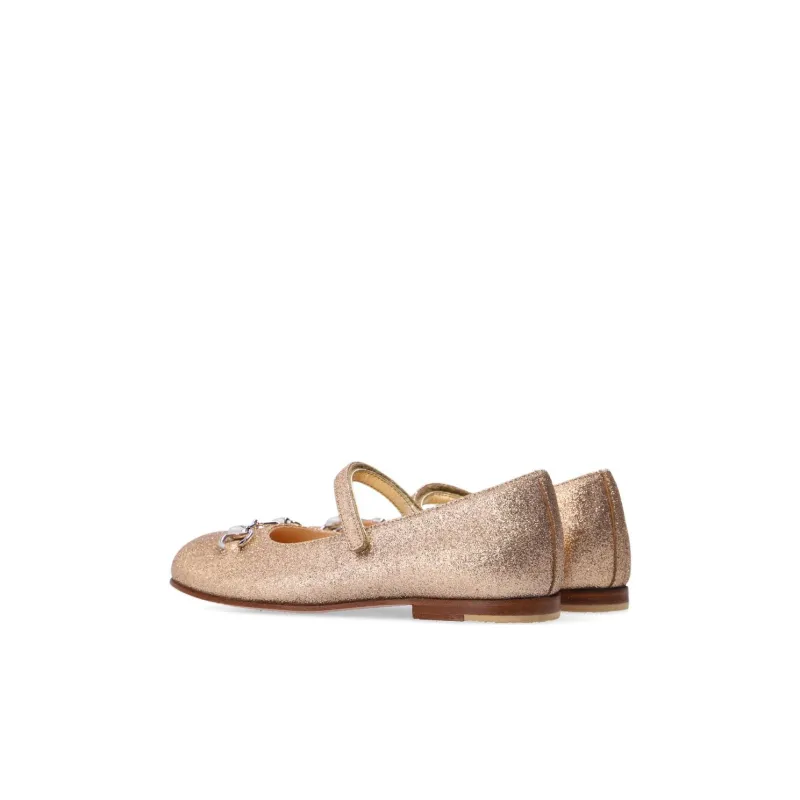 GUCCI Kids Horsebit-detail Ballerina Shoes-3
