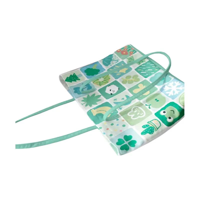 AOSONG Suede Tech Fabric Handbag Regular Unisex Turquoise Green-2