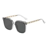 Transparent Gray Frame with Black Gray Lens