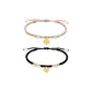 Love Guardian Bracelet (Black Cord+Pink Cord)