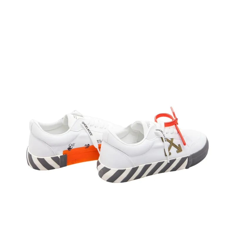 OFF WHITE Vulcanized Low White Khaki Canvas-3
