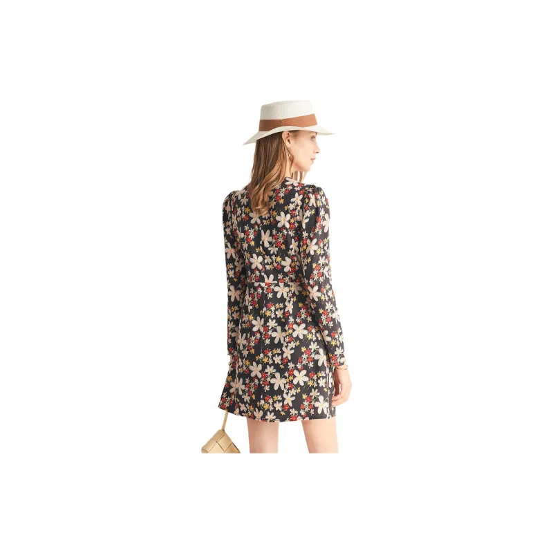 FOREVER 21 Long Sleeved Dress Women's Multicolor-1