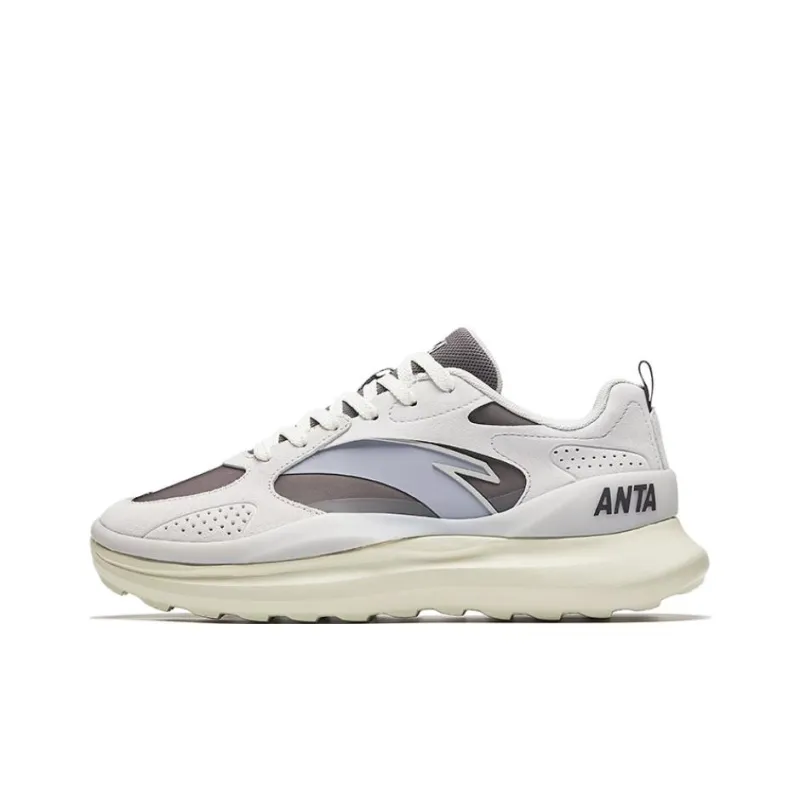 Anta Wear resistant And Lightweight Low Top Casual Shoes Women's Taupe-0
