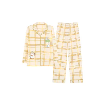 UAVAE Pajama Set Women's Apricot Yellow