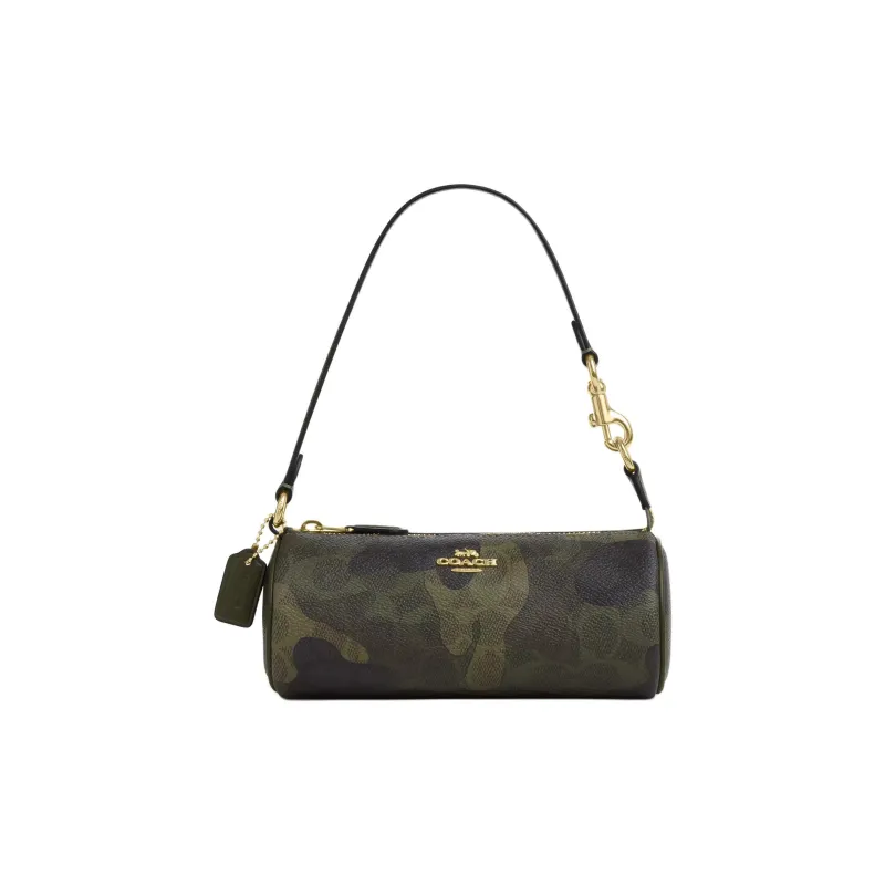 COACH Nolita Coated Canvas Handbag Shoulder Bag Small Size Women's Dark Green-0