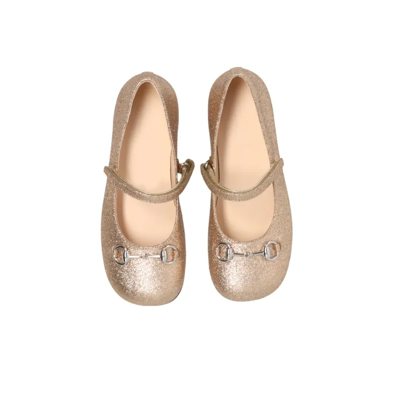GUCCI Kids Horsebit-detail Ballerina Shoes-4