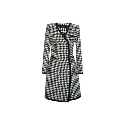 ROEYSHOUSE Long-Sleeved Dresses Women's Houndstooth