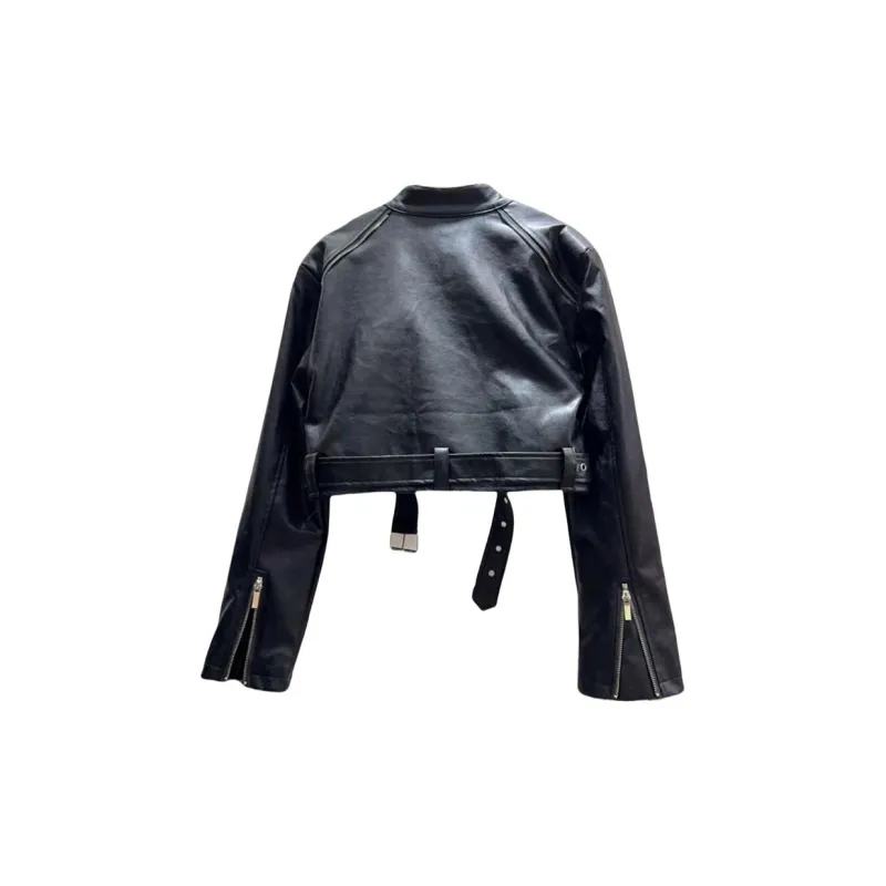 CPAURA Leather Jacket Women's Black-1