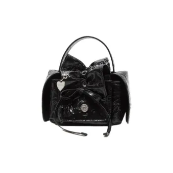 Acne Studios Folded Sheepskin Shoulder Bag Crossbody Bag Handbag Mini Women's Black