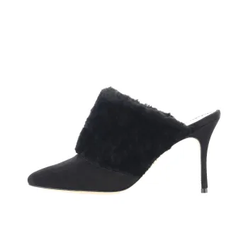 MANOLO BLAHNIK Closed Toe Slippers 9cm Women's Black