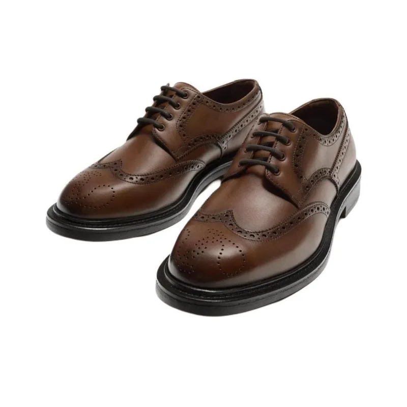 ZARA Dress Shoes Men Low-Top Brown-2