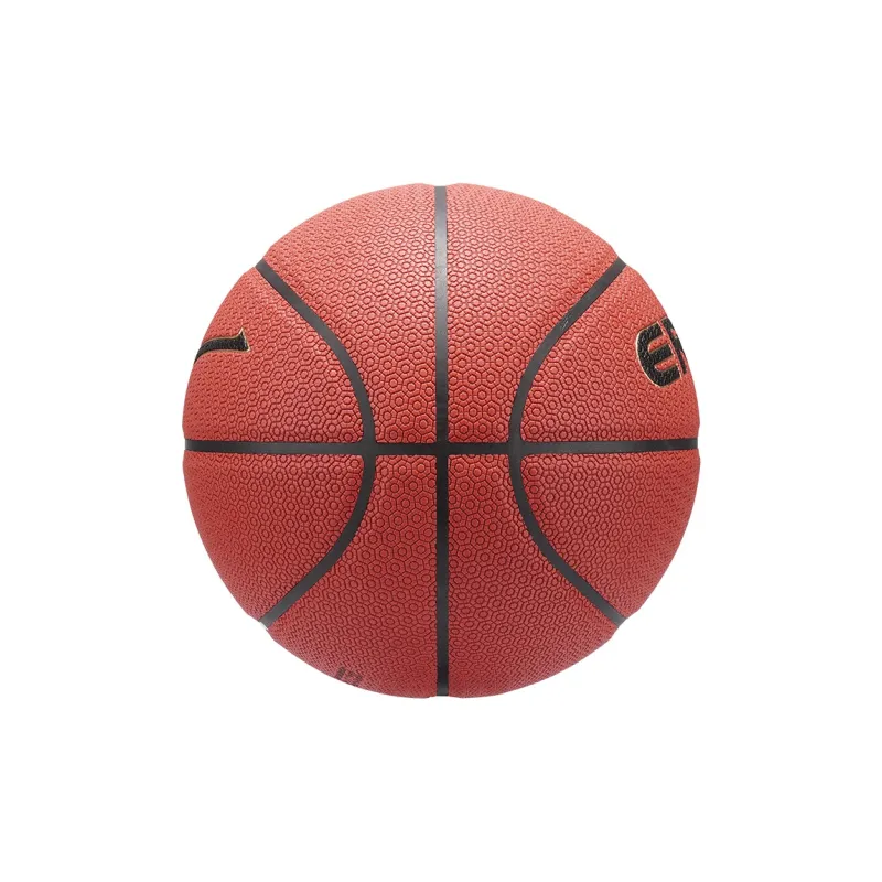 Erke Hexagonal Warriors PU Basketball Brown Size 7 Ball Training Unisex-2