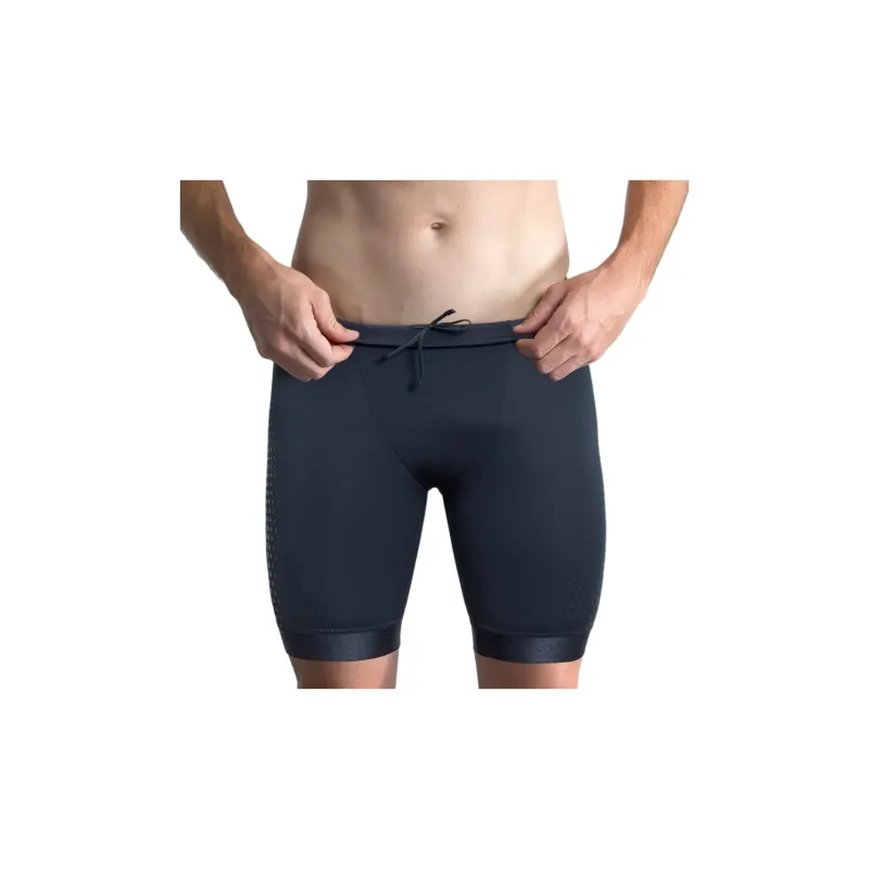 DECATHLON Fiti Black Hexagon Swimming Shorts Men's Black-1