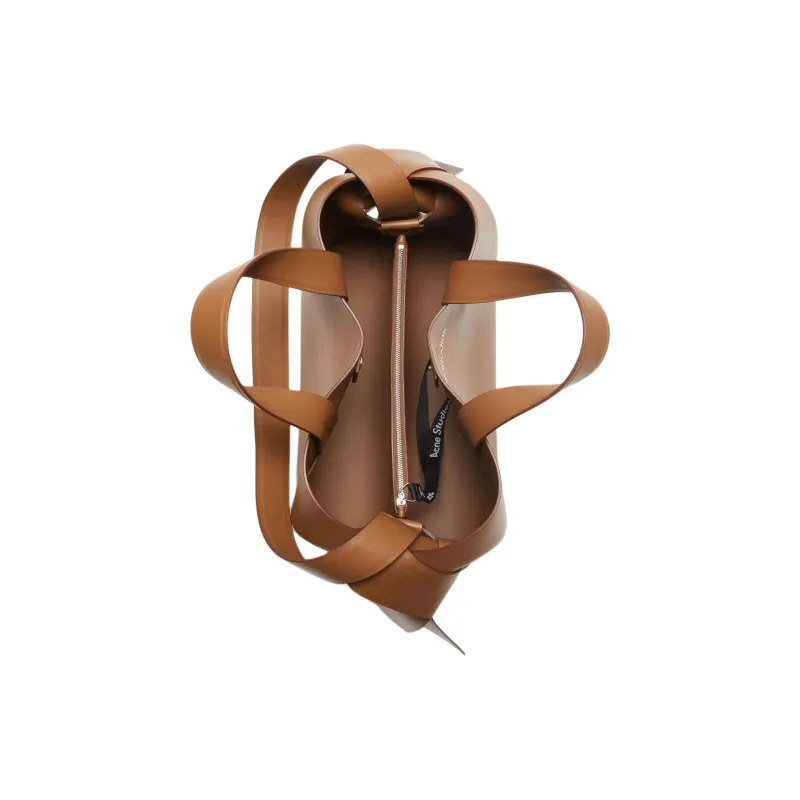Acne Studios Musubi Calfskin Shoulder Bag, Crossbody Bag, Handbag Medium Size Women's Camel Brown-2