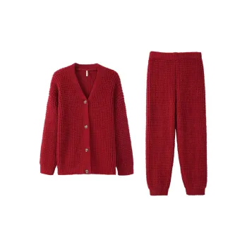 Aannsfam Pajama Set Men's Basic Red