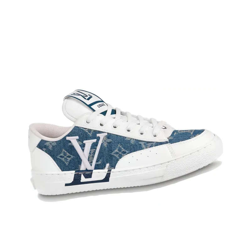 LOUIS VUITTON Charlie Sneakers 'White Denim Monogram' Women's-1