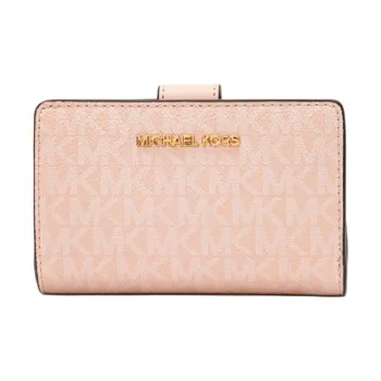 MICHAEL KORS Coated Canvas Wallet Medium Size Women's Blush Color