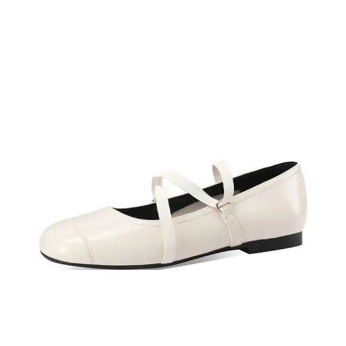 Mulinsen Ballet Shoes Casual Single Shoes Approx. 1.2CM Women's