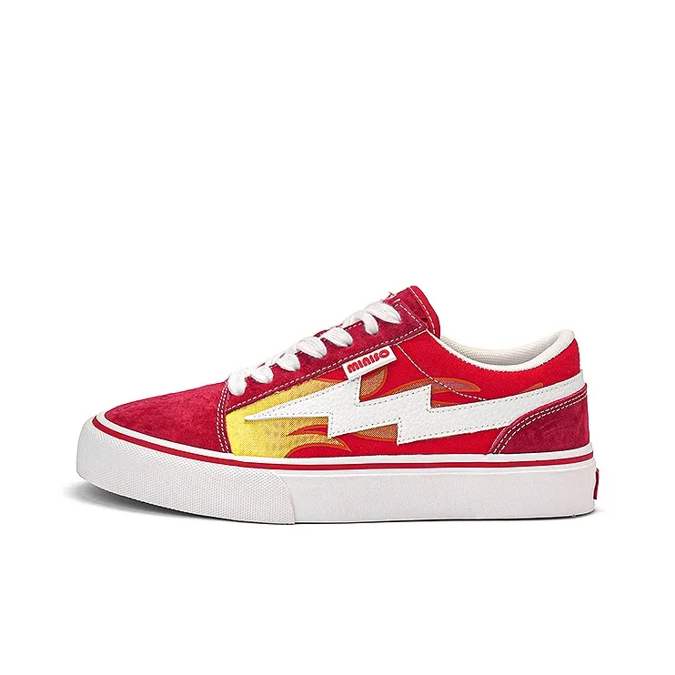 MINISO Lightning M Series Low Top Skateboard Shoes Unisex Flame Red-1