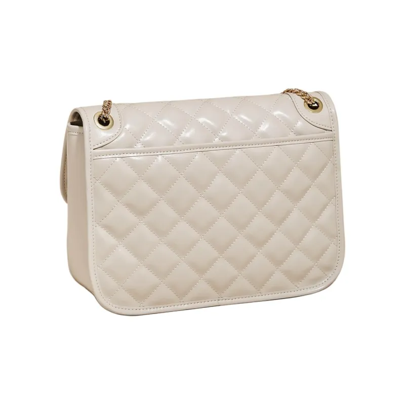 Marino Orlandi Synthetic Leather With Cow Leather Small Square Bag Shoulder Bag Women's Black/White-37