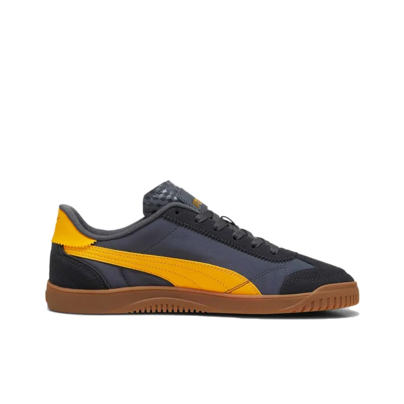 PUMA Club 5v5 Anti Slip Wear Resistant Low Top Skateboard Shoes Men's Black Gold-1