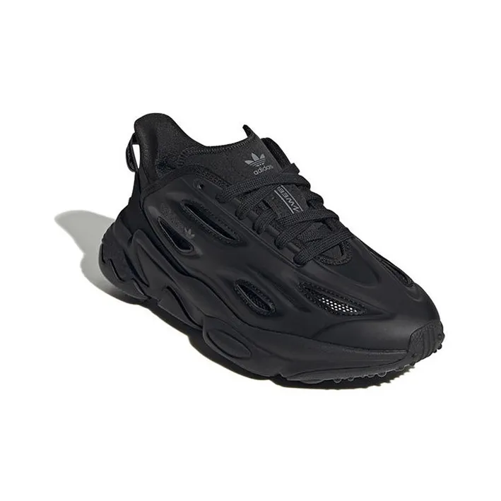 Adidas Originals Ozweego Series J Slip Resistant Breathable Support Kids Lifestyle Shoes Black Teenagers-2