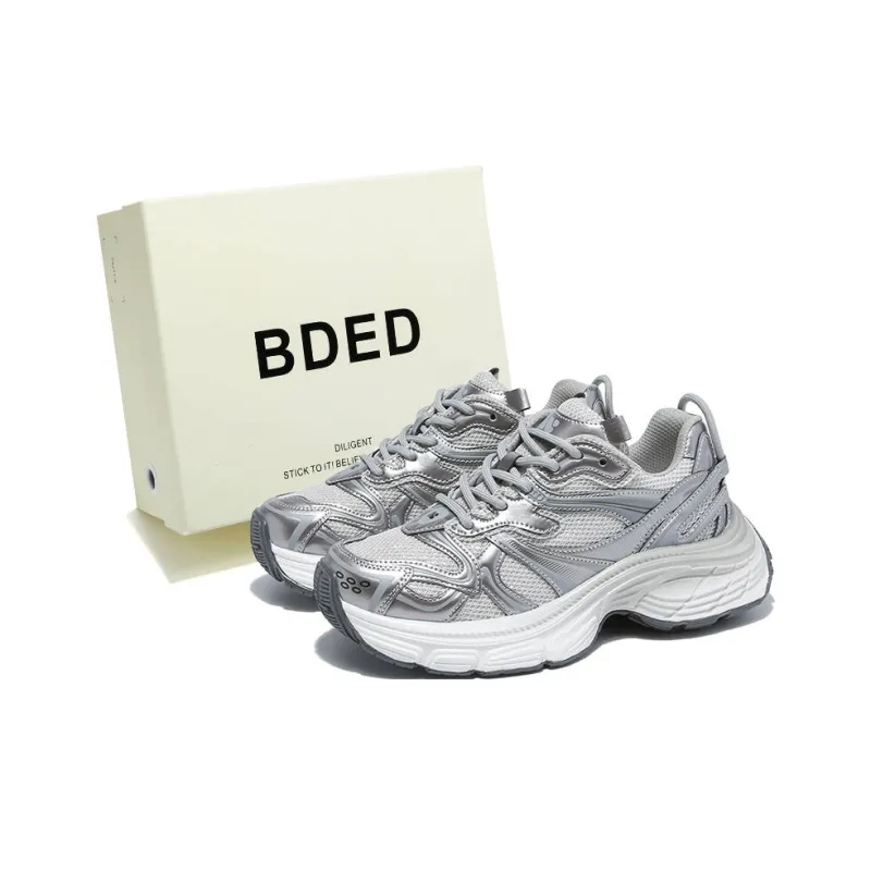BDED Cushioning, Breathable, Height Increasing Low Top Chunky Sneakers Women's Box Included-7