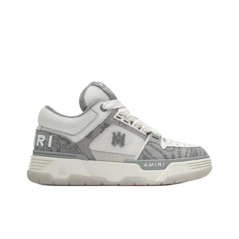 AMIRI MA 1 Low Top Skateboard Shoes Men's Gray-1