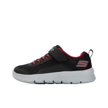 Skechers Comfy Flex 2.0 Slip Resistant Cushioning Low Top Kids Lifestyle Shoes Black Red Teenagers