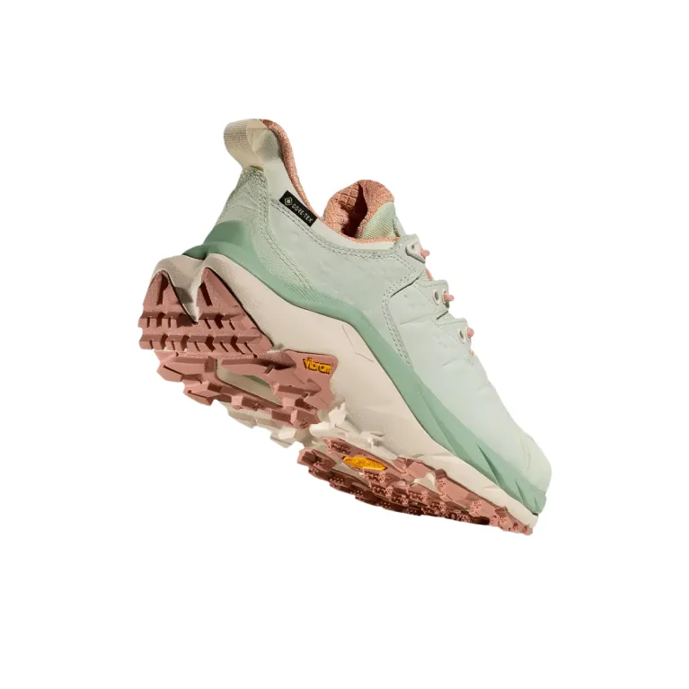 HOKA ONE ONE Kaha 2 Waterproof Balance Low Top Running Shoes Unisex Green Orange Color-4