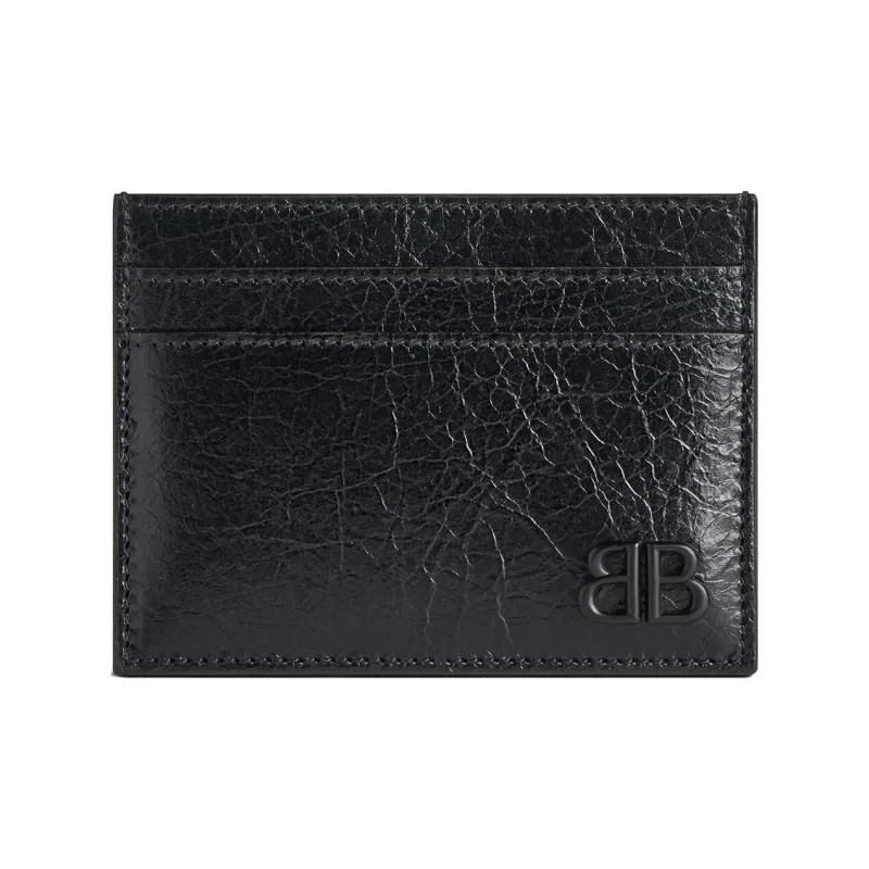 Balenciaga Mens Monaco Card Holder Black-0