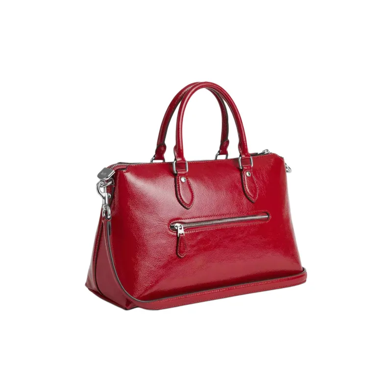 COACH Patent Leather Shoulder Bag, Crossbody Bag, Handbag Tubas Women's Red-1